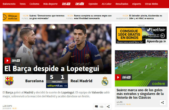 Barcelona "hủy diệt" Real Madrid: Báo Tây Ban Nha tiễn Lopetegui ra đường - 6