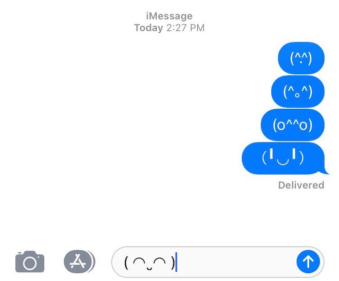 Cách tạo biểu tượng mặt cười ngộ nghĩnh bằng text trên iPhone - 7