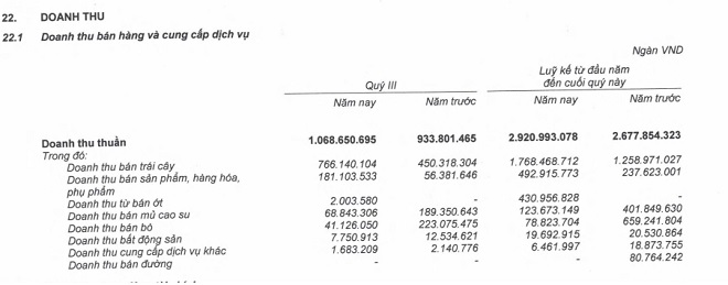 Kiếm đậm từ trái cây, “át chủ bài” của bầu Đức vẫn lỗ nặng hơn 200 tỷ - 1