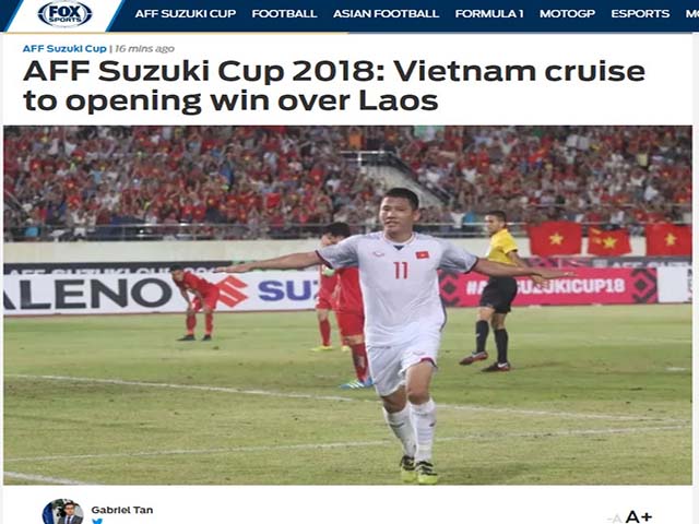 Vietnam wins Laos: Newspaper Asia is proud of home AFF Cup compliment Quang Hai