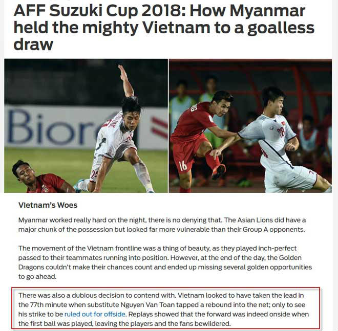 Việt Nam hòa cay đắng Myanmar: Báo châu Á tiếc Văn Toàn mất oan bàn thắng - 1