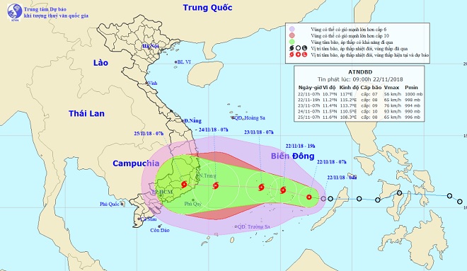 Áp thấp nhiệt đới giật cấp 9 vào Biển Đông, sắp mạnh lên thành bão - 1