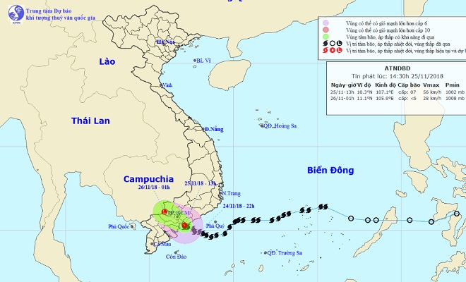 The latest news on a Number 9 storm is just raging from Binh Thuan to Ben Tre - 1