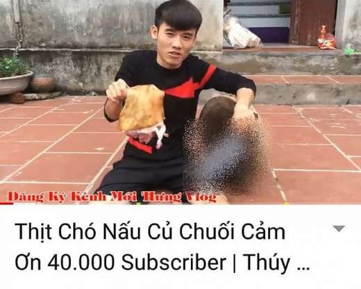 Con trai bà Tân Vlog làm video nấu thịt chó gây tranh cãi nảy lửa