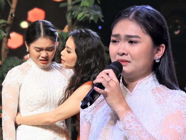 Thiện Nhân vừa hát vừa khóc nghẹn trên sóng truyền hình