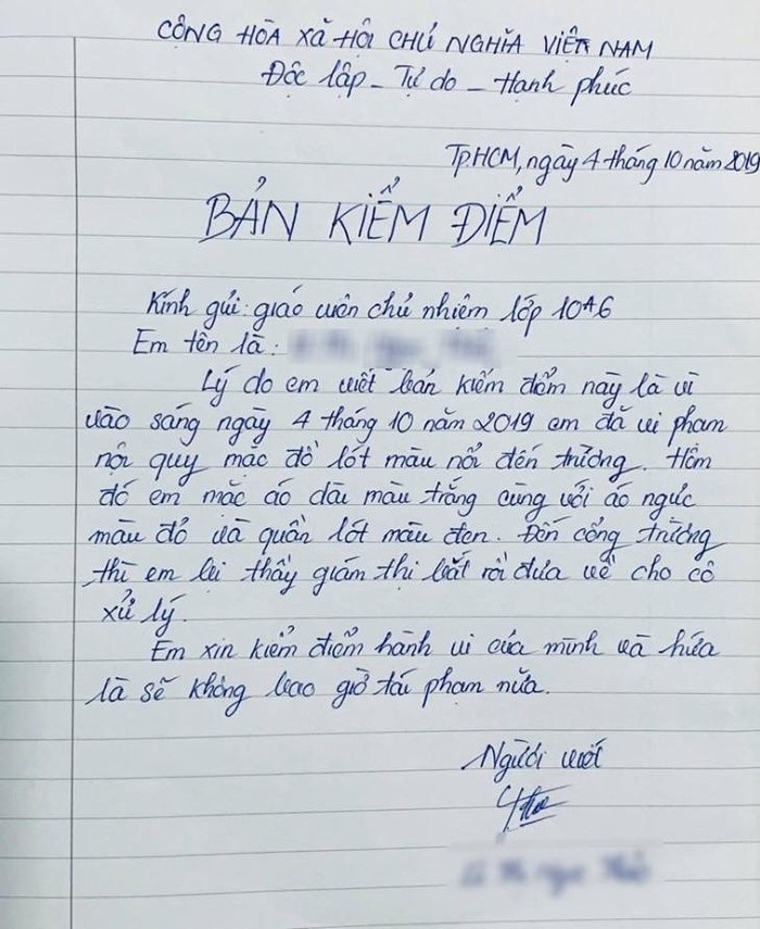 Xôn xao nữ sinh Việt bị phạt vì thầy giám thị nhìn thấy nội y màu đỏ - 1