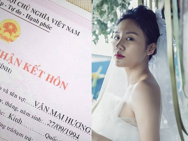 Văn Mai Hương đăng ký kết hôn với bạn trai bí ẩn