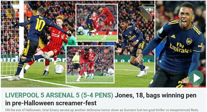 Liverpool – Arsenal tận hiến 10 bàn: Báo chí Anh choáng váng, ví như lễ Halloween - 1