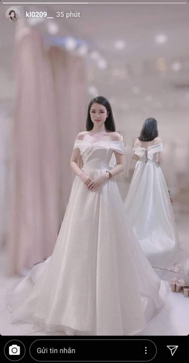Bạn gái thủ môn Bùi Tiến Dũng gợi ý váy cưới như cổ tích từ nhà mốt Lê  Thanh Hòa