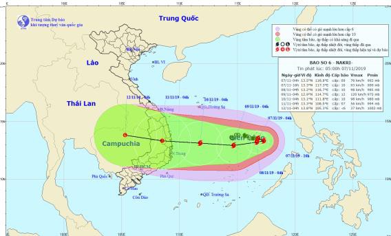 Bão số 6 diễn biến vô cùng phức tạp, có thể đổ bộ vào Chủ Nhật - 1