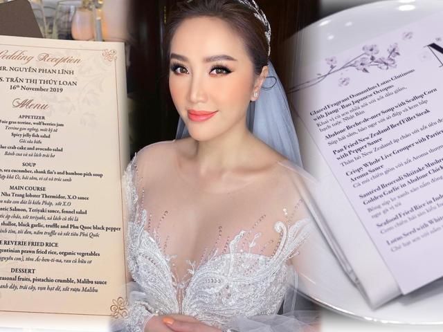 Đám cưới Bảo Thy gây choáng với thực đơn toàn sơn hào hải vị