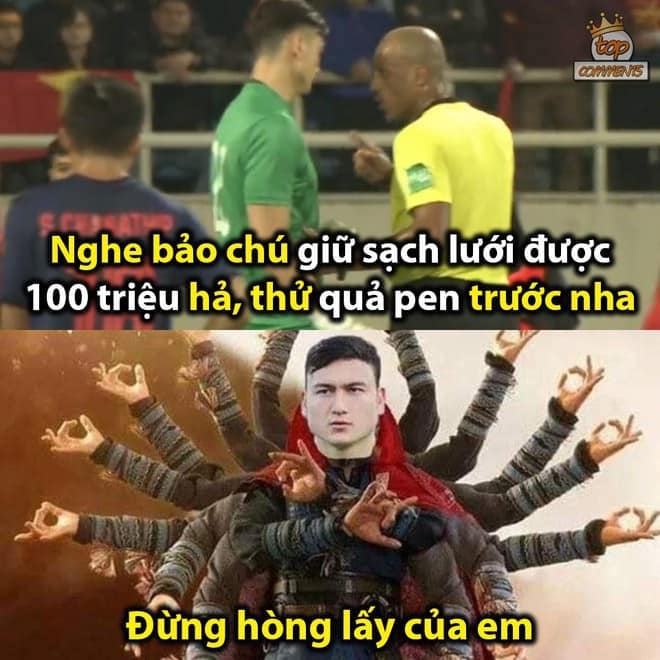 Dân mạng chế ảnh trọng tài "cà khịa" Đặng Văn Lâm, thổi penalty vì 100 triệu - 6