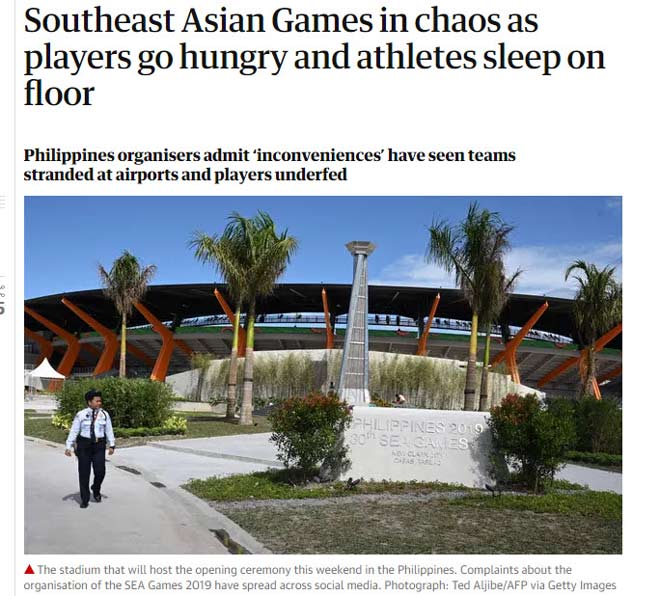Báo Anh - Mỹ đưa tin về SEA Games: "Ngã ngửa" với chủ nhà Philippines - 1