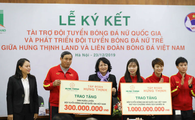 Hưng Thịnh Land tài trợ đội tuyển nữ Việt Nam 100 tỷ đồng hướng tới chiến công mới - 1