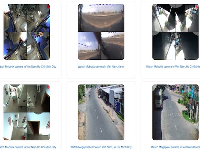 Hình ảnh gần 100 camera ở Việt Nam đang bị phát công khai trên mạng