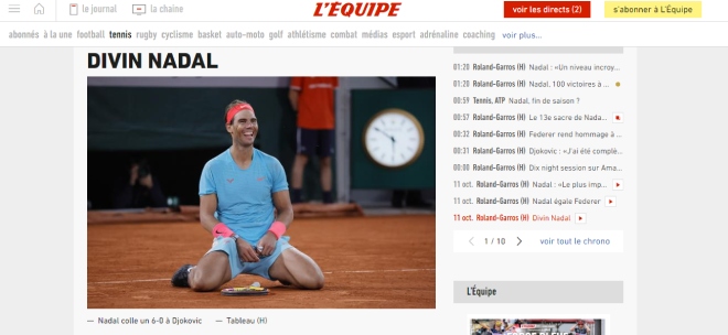Champion Nadal Roland Garros, media take off his hat with miracle & # 34; divine & # 34;  - 3