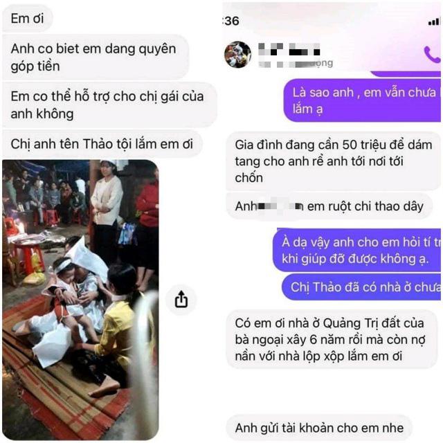 Giả danh người thân kêu gọi ủng hộ người phụ nữ mất chồng ở Rào Trăng 3 - 2