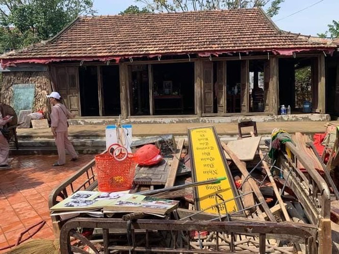 Xót xa ngôi nhà lưu niệm Đại tướng Võ Nguyên Giáp sau khi lũ rút - 9