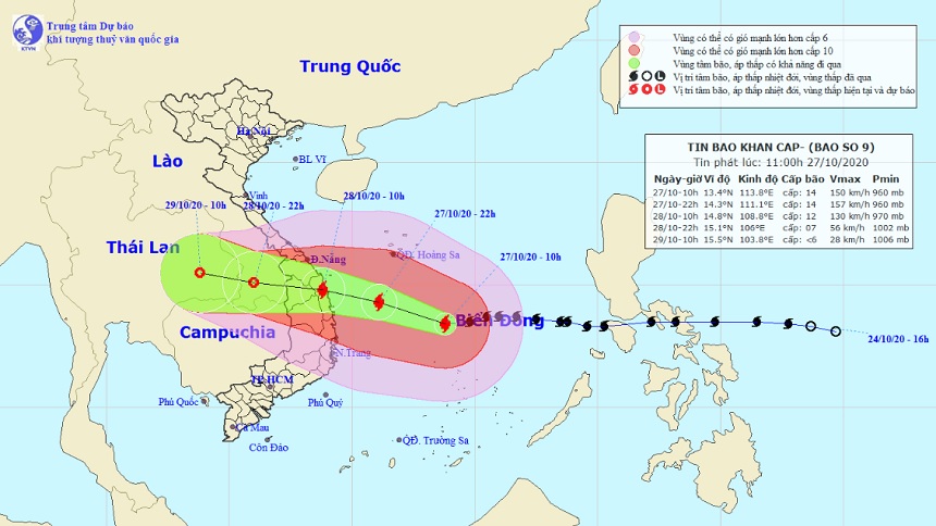 Hàng loạt tỉnh cấm biển, cho học sinh nghỉ học tránh bão số 9 - 1