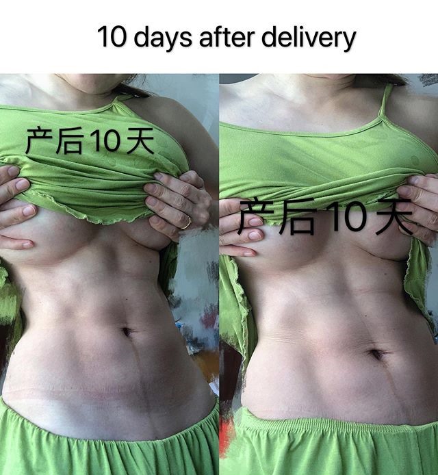 "Bác sĩ cơ bắp xứ Trung" khiến dân tình ngỡ ngàng vì sinh con 10 ngày bụng đã nổi múi - 2