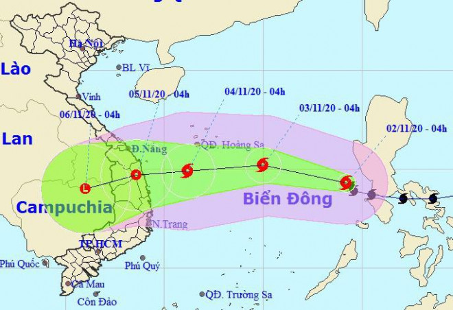 Bão Goni vào Biển Đông trở thành cơn bão số 10, hướng vào Đà Nẵng - Phú Yên - 1