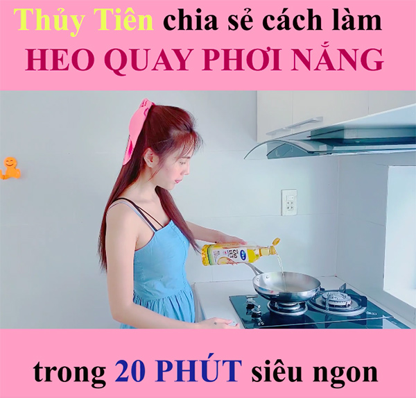 Thủy Tiên lại trổ tài vào bếp, làm món heo quay giòn rụm siêu nhanh - 2