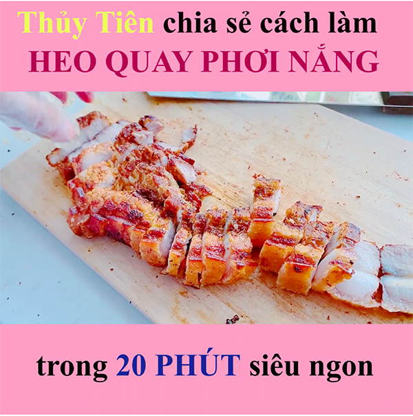 Thủy Tiên lại trổ tài vào bếp, làm món heo quay giòn rụm siêu nhanh - 3