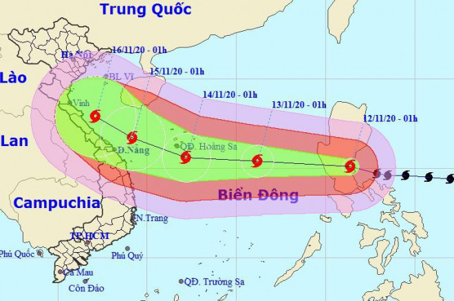 Bão Vamco giật cấp 15 có thể đổi hướng di chuyển khó lường - 1