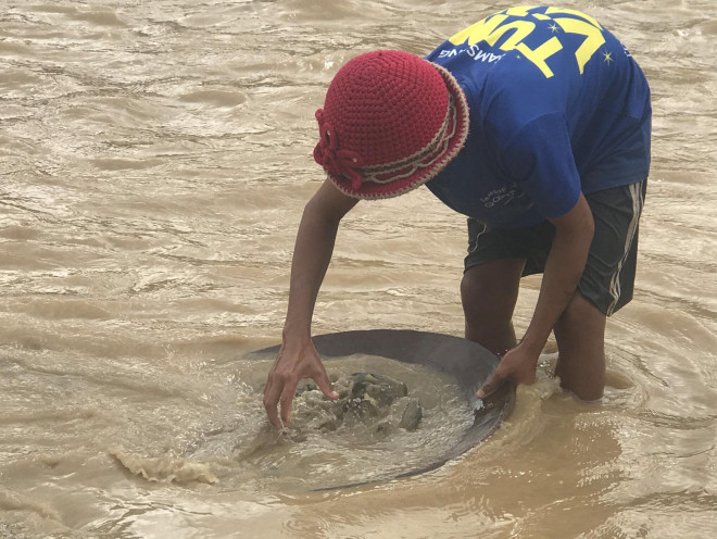 CLIP: Bất chấp nguy hiểm, người dân liều mình đãi vàng dưới hạ du thủy điện - 5