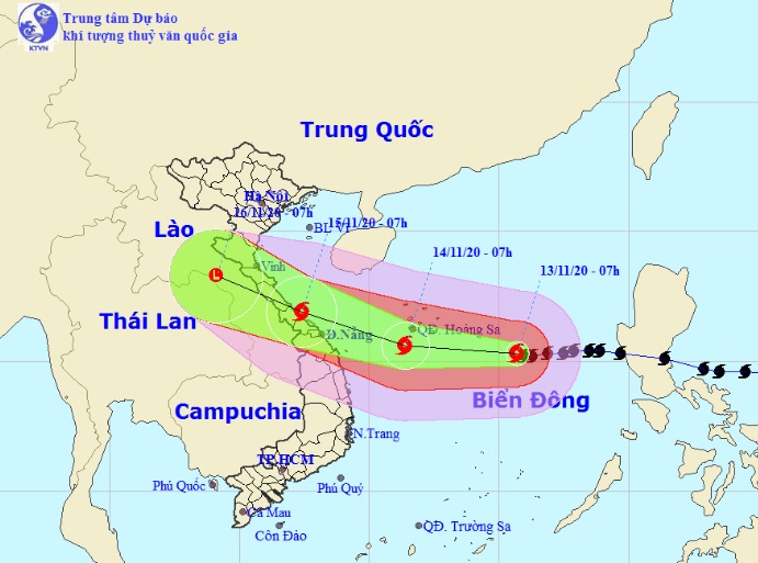 Bão số 13 thay đổi cường độ, hướng vào Hà Tĩnh - Thừa Thiên Huế - 1