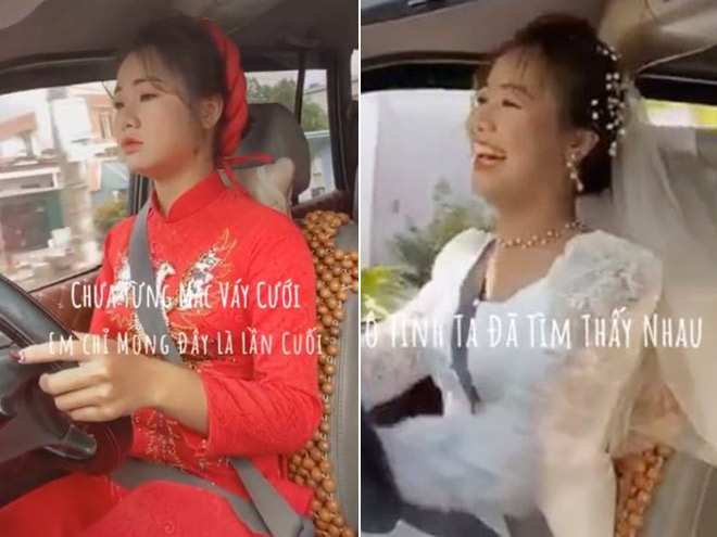 Sự thật clip cô dâu Thái Bình tự lái xe hoa về nhà chồng trong ngày cưới - 1