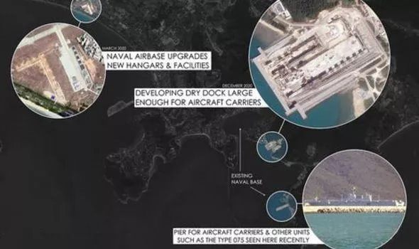 Ảnh vệ tinh hé lộ hải quân Trung Quốc gia tăng sức mạnh trên đảo Hải Nam - 1