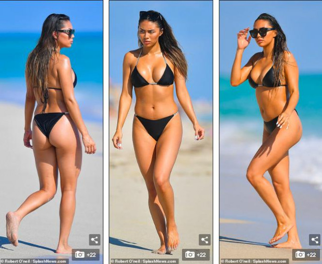 Người đẹp Montana Yao 'bốc lửa' ở biển với bikini bé xíu - 1