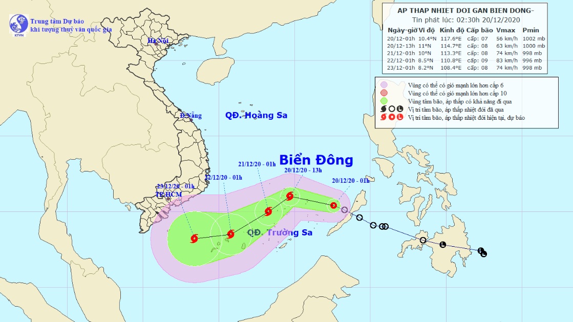 Áp thấp nhiệt đới đi vào Biển Đông, sắp mạnh thành bão số 14 - 1