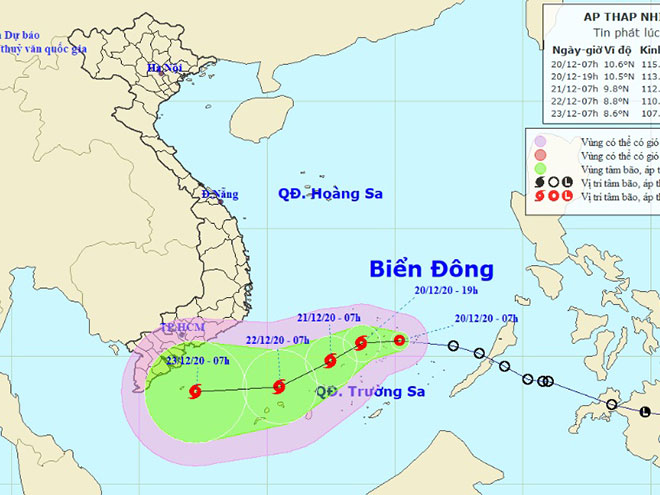 Đêm nay, bão số 14 hình thành, hướng vào Bình Thuận – Cà Mau - 2