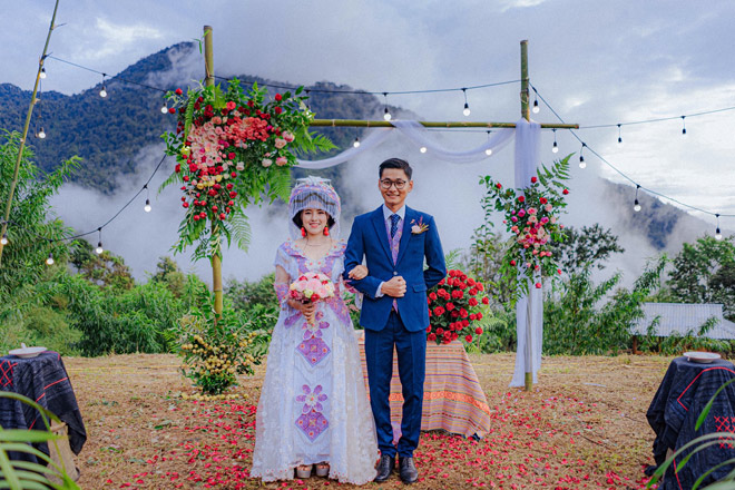 Đám cưới đẹp như mơ giữa núi rừng Tây Bắc của cô dâu H’Mông và chú rể Sài thành - 1