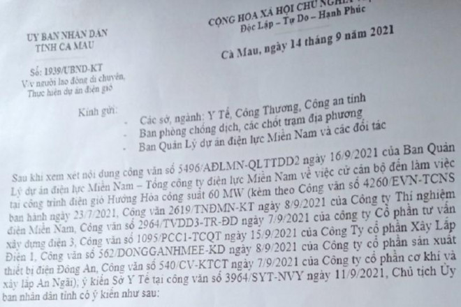 "Thông chốt" bằng văn bản giả lãnh đạo tỉnh Cà Mau đã nghỉ hưu 6 năm - 2