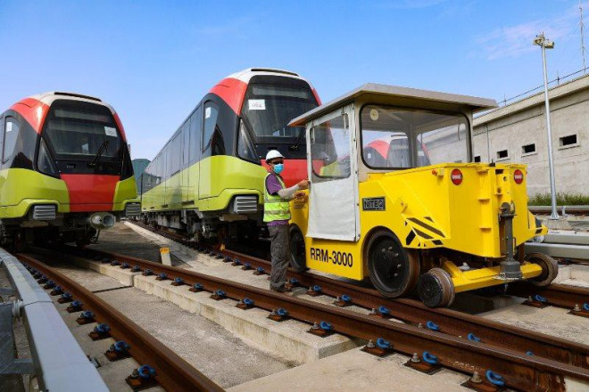 Toàn cảnh các đoàn tàu Nhổn - ga Hà Nội chuẩn bị vận hành tổng thể - 7