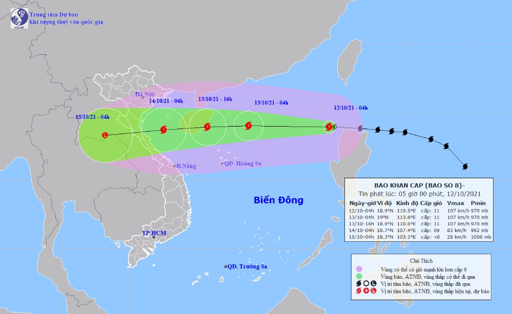 Khẩn: Bão số 8 Kompasu đi vào Biển Đông, di chuyển rất nhanh hướng vào Trung Bộ - 1