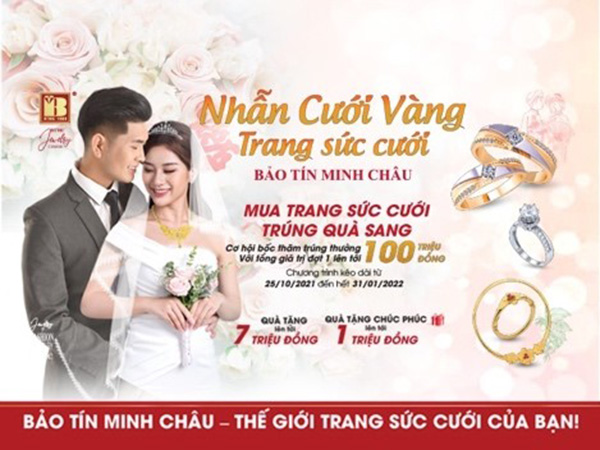 Mua trang sức cưới trúng quà sang tại Bảo Tín Minh Châu - 1