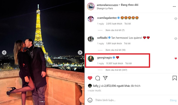 Messi và vợ đăng ảnh "nóng" triệu lượt xem, bạn gái Ronaldo bình luận ngỡ ngàng - 1