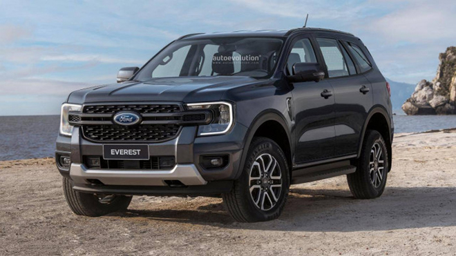 Ford Everest 2022 "hiện hình bảnh bao" qua bản dựng đồ họa