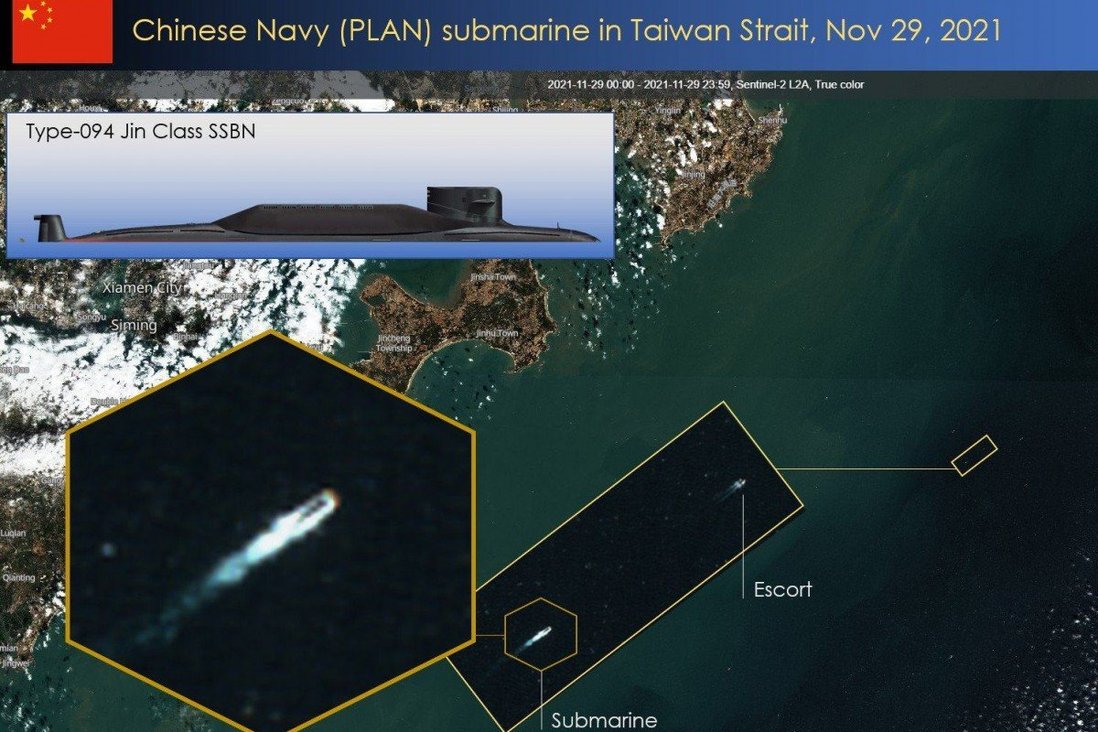Ảnh vệ tinh hé lộ hoạt động khác thường của tàu ngầm hạt nhân TQ ở eo biển Đài Loan - 1