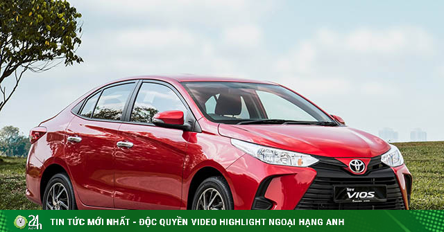 Giá xe Toyota Vios niêm yết và lăn bánh tháng 12/2021