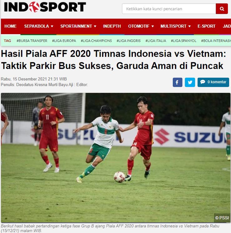 Việt Nam - Indonesia bất phân thắng bại: Báo Indonesia tự hào, báo Thái "xỉa xói" - 3
