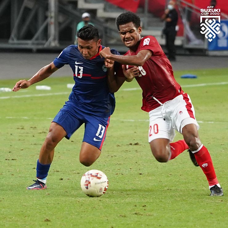 Video bóng đá Indonesia - Singapore: Nghẹt thở 3 thẻ đỏ - 6 bàn thắng (Bán kết AFF Cup 2021) - 2