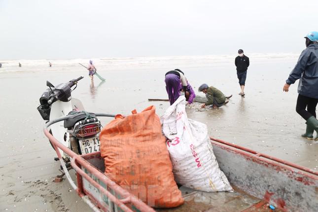 Người dân Hà Tĩnh đổ xô ra bờ biển vợt "lộc trời" ngày cuối năm - 11