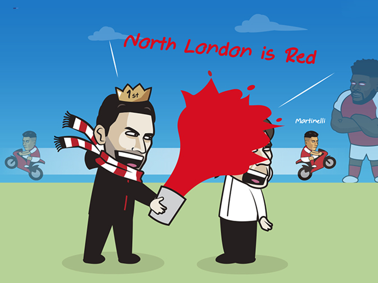 Ảnh chế: Arsenal khẳng định ở Bắc London chỉ có... ”màu đỏ”