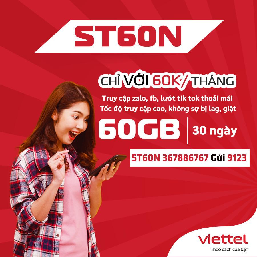 ST60N – Gói cước khuyến mãi siêu Data của Viettel dành cho SIM mới - 1