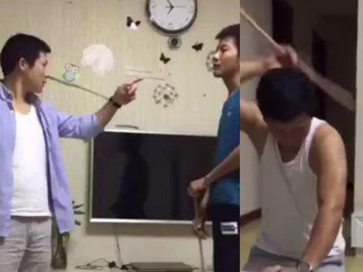 Punishing father. Father Punishes son. Father Punishing his son with a Belt. Father scold and Punished son. Daddy Punishes his son after suspended from.